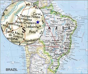 Map of Novo Cruzeiro