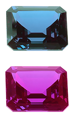 Pulled synthetic alexandrite